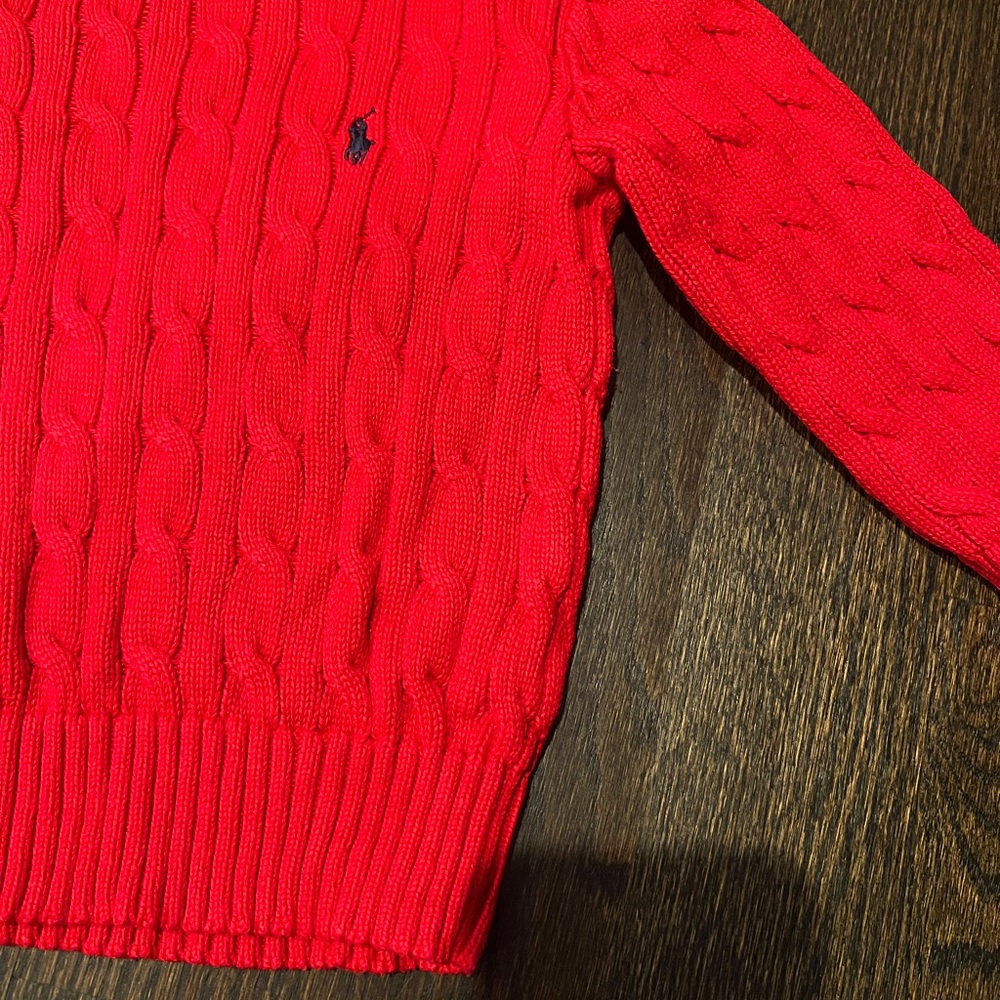 Holiday red Ralph Lauren worn once sweater 2T